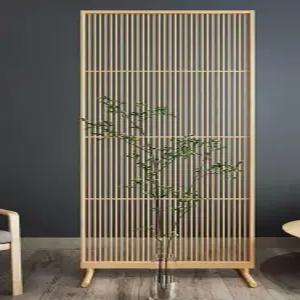 파티션 가림막 병풍 장식 공간분리 가벽 원목 대나무 접이식 인테리어 간살문 원룸
