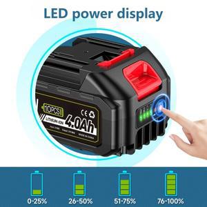 루리식 makita 호환 18V/20V/21V 무선  21V 4.0Ah 충전식 리튬 이온 배터리 전기 톱 렌치 와 호환