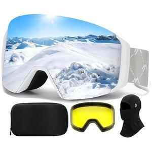 퀵 체인지 가 장착된 VCOROS 마그네틱 스키 고글 디자인 김서림 방지 스노우 헬멧 호환 스노보드