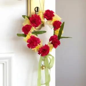 레드 카네이션 리본 리스 DIY키트 체험 어버이날 스승의날