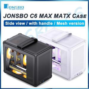 JONSBO C6 MAX 데스크탑 케이스 유형-c 측면 투명 휴대용 컴퓨터 소형 섀시 전원 공급 장치
