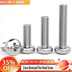DIN7985 M2 M2.5 M3 M4 M5 M6 M8 304 스테인레스 스틸 십자형 팬 헤드 나사 GB818 필립스 호환 TV 컴퓨터