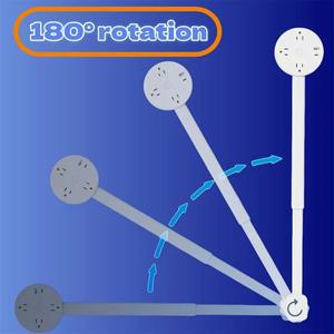 플랫 플러그 전원 스트립 전기 콘센트 확장기 회전식 소파 뒤 침대 옆 탁자 책상 뒤에 사용 가능