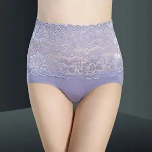 중년여성 복부보정 레이스 스판팬티 6색상
