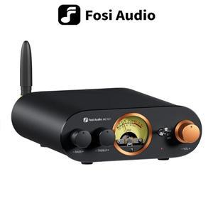 Fosi Audio MC101 오디오 앰프 Bluetooth 5.3 VU 미터가있는 스테레오 홈 미니 앰프 패시브 스피커 용 2 채