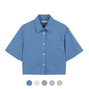 [프로젝트엠] 여성 크롭 반팔 셔츠_EPE2WC2004