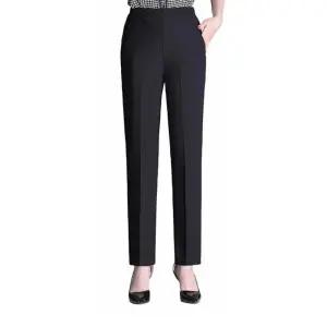 중년여성 2컬러 겨울 슬랙스 기모 허리밴딩팬츠 신축성 여자바지