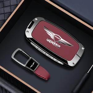 아연 합금 자동차 키 커버 스마트 리모컨 케이스 현대 제네시스 G80  G70 G90 G90RS4 GV60 액세서리