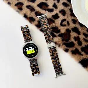 새로운 스타일의 레진 레오파드 프린트 스트랩 삼성 갤럭시 워치 8 40 44mm 밴드 8 클래식 46mm 시계줄 액