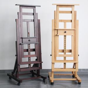 대형 나무 이젤 미술 원목 받침대 조절 로그 회화 이동식