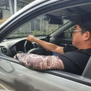 해골모양 타투 문신 팔토시 문신쿨토시