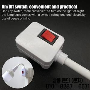 스위치가있는 회전 헤드 소켓 램프 홀더에 직접 플러그 EU LED 테이블 스테인레스 스틸 조향 레버