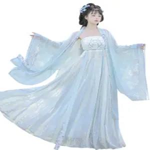 한푸 의상 S 할로윈 코스프레 큰소매 속적삼 우아한