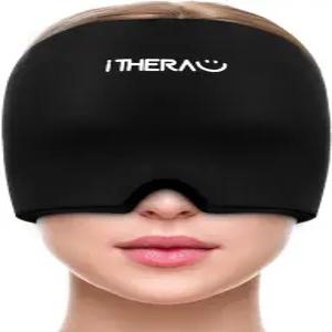 이테라우 편두통 캡 진정 두통 모자 온냉 요법이 포함된 젤 아이스 팩 헤드 랩 부비동 긴장 및 스트레스