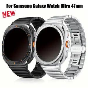 삼성 갤럭시 시계 7 울트라 47mm 용 스테인레스 스틸 스트랩 갤럭시 47mm 손목 밴드 Correa 용 간격 없음