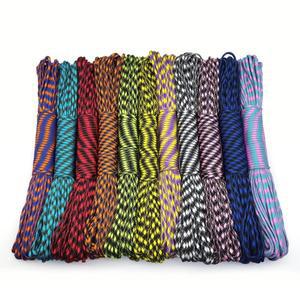 550 파라코드 낙하산 줄 매는 밧줄 텐트 로프 가이라인 밀 스펙  III 7 가닥 50FT 100FT 하이킹 캠핑용