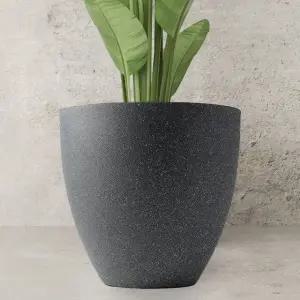 블랙 나무 화분 38x35cm 베란다 실내외 수경재배용 화기 (WFKJJO2)