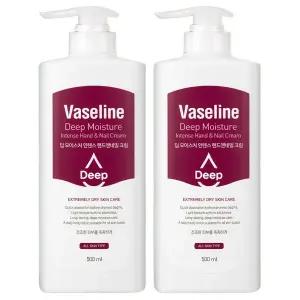 바세린 딥 모이스처 인텐스 대용량 핸드크림 고보습 500ml 2개