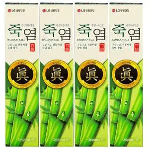 LG생활건강 죽염 오리지날 진 치약 160g 4개 죽염 오리지날 진 치약 160g