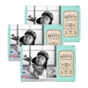 베피스 팬츠 젠틀온 플러스 특대형 32p x 3팩 남녀공용 기저귀 5단계 흡수력 좋은 밤기저귀