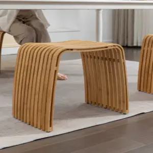 스툴 의자 대나무재질 레스토랑 인테리어 벤치 가벼운 다용도