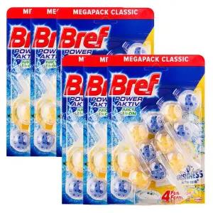 브레프 파워 액티브 변기세정제 레몬향 50g 3입x6개 18개 변기청 변기클리너 화장실냄세제거 방향제