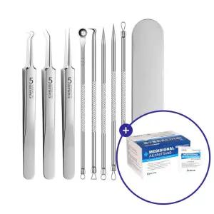 젠나나 왁싱 쪽집게 8종 세트 인그로운헤어 트위저 수염 속눈썹 정리 집게 정밀 핀셋 새치 뽑기