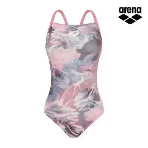 [아레나수영복] 블루밍미스트 원피스 더블 크로스 스트랩 타이백 A6SL1LO63PNK