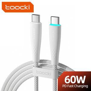 투키 60W100W USB C 케이블 (아이폰15 화웨이 삼성 맥북용) LED 조명 탑재 to 고속 충전 코어 강화