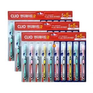 크리오 덴티메이트시즌2 초극세모 콤팩트 헤드 칫솔 5+5입 3세트