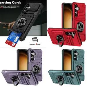 [보리심] 갤럭시 S26 케이스 S25 S24 S23 FE 공용 아머 회전스탠드 카드수납
