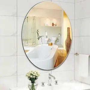 [알티피아]붙이는 안전 거울 욕실 현관 벽부착 타원 사각 (KYR-WFJ2QKP)