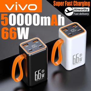 VIVO 50000mAh 66W 파워뱅크 PD 20W 미니 휴대용 외장 배터리 초고속 충전기 (아이폰, , 샤오미, 용)