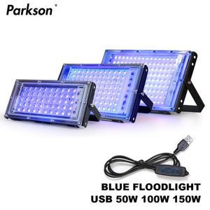 LED UV USB 투광 조명 50W 100W 디스코 파티 무대 블랙라이트 AC 220V 자외선 형광 램프