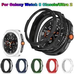 TPU 시계 케이스  삼성 갤럭시 워치 8 클래식용 회전 베젤 갤럭시 워치 8클래식용 스마트워치 커버 쉘
