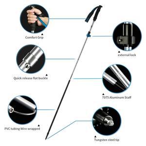 네이처하이크 ST09 트레킹 폴 노르딕 워킹 알루미늄 스틱 접이식 하이킹 텔레스코픽