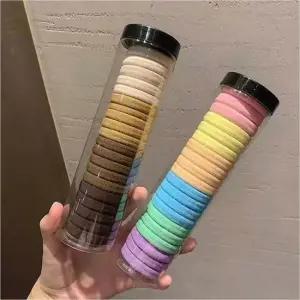 머리끈세트 여자 반묶음 올림머리 고무줄 헤어밴드 20개 머리끈세트 곱창밴드 쉬폰곱창끈