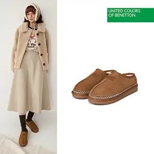 [베네통]BENETTON 천연가죽 양털 스니커즈 (남여공용)