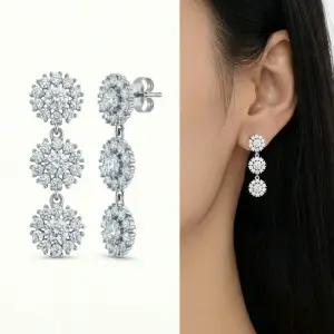 이사랑통역되나요 차무희 고윤정 귀걸이 은침 트리플 플라워 꽃 드롭