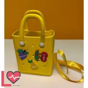 롱타임헬씨 옐로우 노랑 수영장 아쿠아 가방 젤리 EVA 미니 비비드 방수 크로스백 귀여운 과일 파츠 사은품