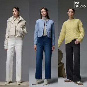 (인터넷) 라스튜디오 이중직 기모 와이드 데님 3종 여자