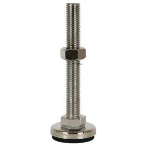 NS-30-M8-150mm 조절발 높이 조절좌 조절 받침 레벨풋 PU 가구 방진패드(니켈) 다리 책상