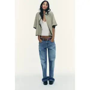 국내배송 자라 ZARA 여성 루즈핏 반소매 셔츠 카키 8211119505 1684940