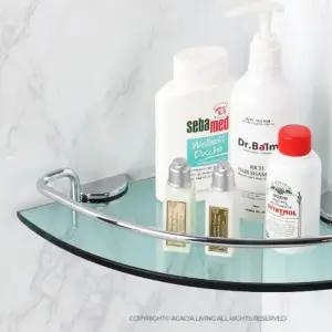 화장실 욕실 코너 선반 강화유리 틈새 삼각 받침대타일목욕탕모서리 인조대리석샴푸 샤워실다용도 추천정리