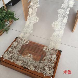 레이스 식탁 흰색 유럽풍원형테이블보 주방데코 테이블보 망사천 책상보