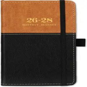 2026-2028 포켓 캘린더/플래너 - 2026년 1월부터 2028년 12월까지 3년 월간 캘린더 6.4인치 x 3.8인치 탄성