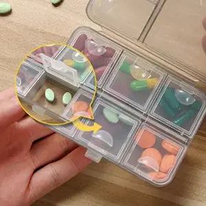 고품질 영양제 보관 소분 투명 케이스 위생적 버클 타입 9칸 화장대 발받침대 볼트너트 WFHW1SV