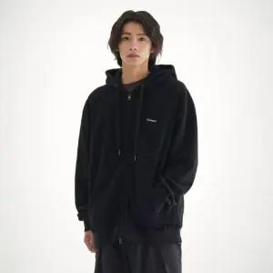 커버낫 남녀공용 스몰 로고 기모 후드집업 블랙 CO2503HZ04BK 1703545