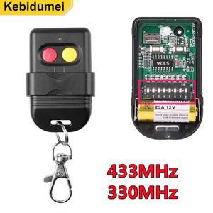 범용 리모컨 433MHz 330MHz 2키 RF 무선 리모컨 8 딥 스위치 자동 게이트 게이트 차고 문 개폐기용