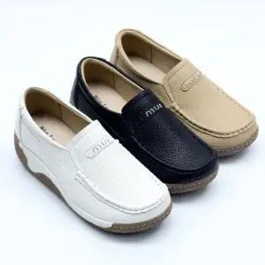 [제이시]제이시 발볼넓은 6cm 굽높은 엄마 중년 통굽로퍼 K382